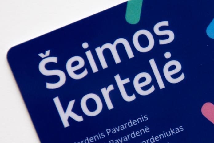 Trys ketvirtadaliai šeimų – Šeimos kortelės naudotojai